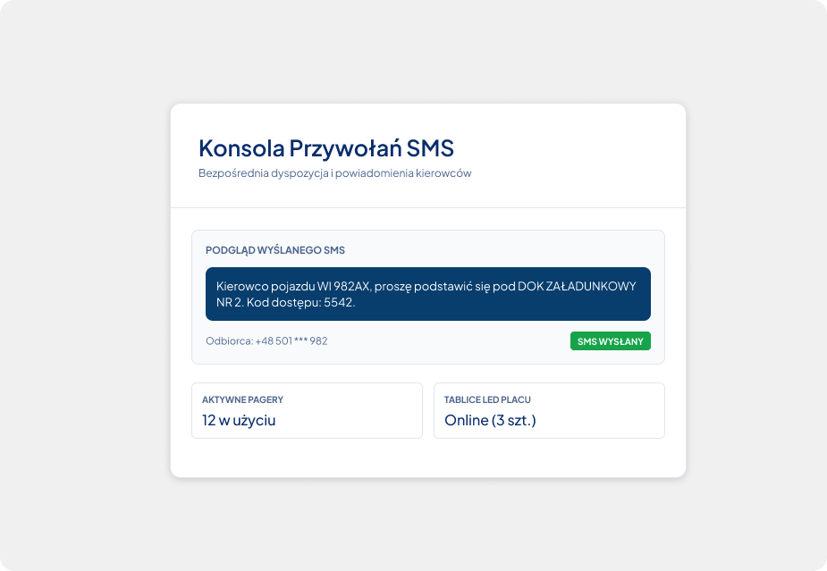 Komunikacja z kierowcami