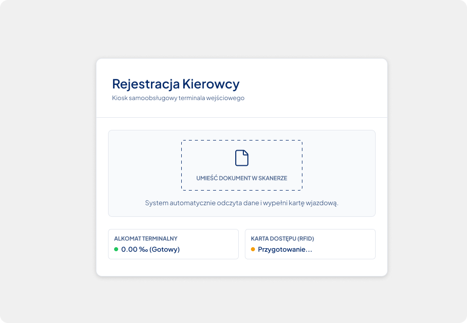 Kiosk samoobsługowy dla kierowców